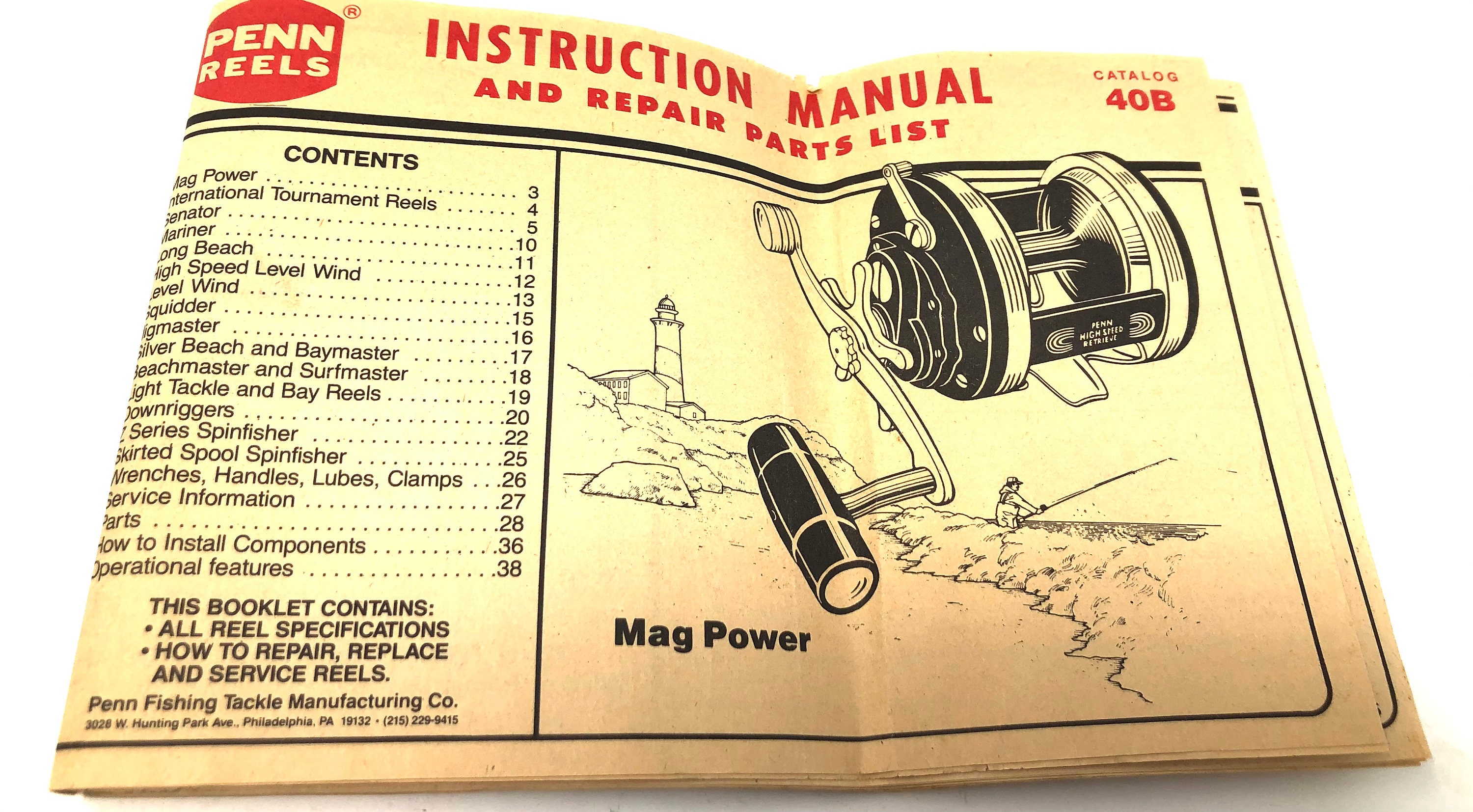 3 Penn Reel Instruction and Parts Manuals Vintage / Penn 3 Penn Reel Instruction and Parts Manuals Vintage / Penn