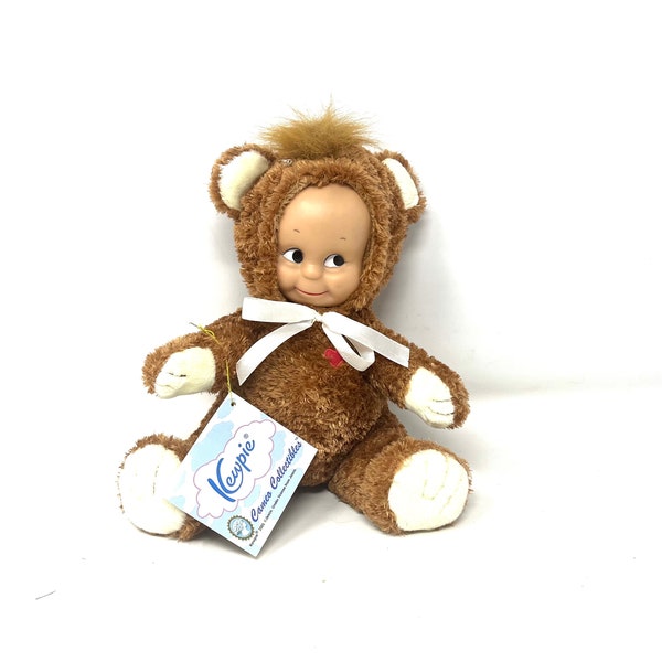 Vintage Collectible Kewpie Kuddler Bear Doll / Antique Kewpie Kuddler Bear Plush Doll