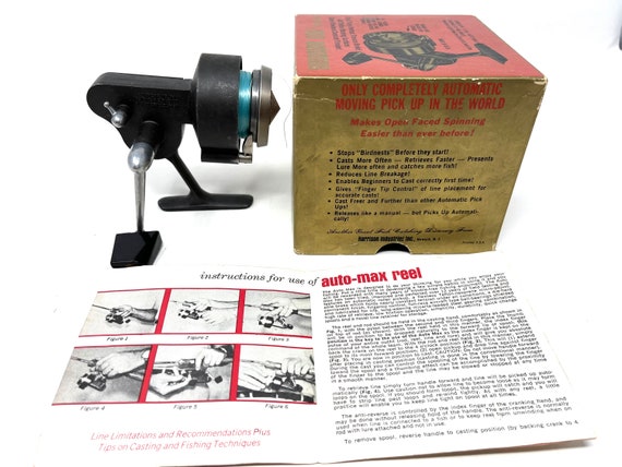 Vintage Harrison No 100 Auto Max Spinning Reel in Box With Parts