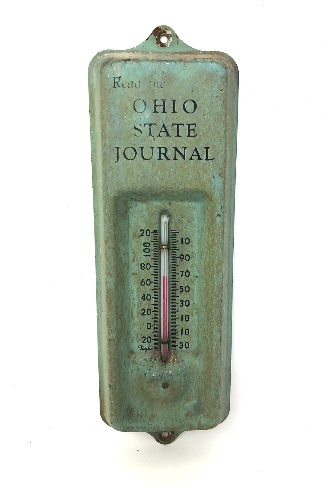 Vintage Advertising Thermometer / Antique Ohio State Journal Newspaper