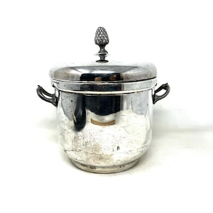 Chrome Ice Bucket with Wine Cooler Mid Century Barware Vintage / Antique Ice Bucket Godinger Silver Art Company