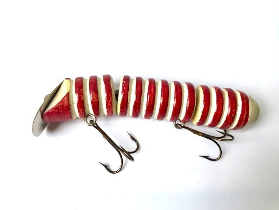 Vintage Oliver & Gruber Glow Worm Fishing Lure 1920s / Antique Fishing Lure  Oliver Gruber Glow Worm 