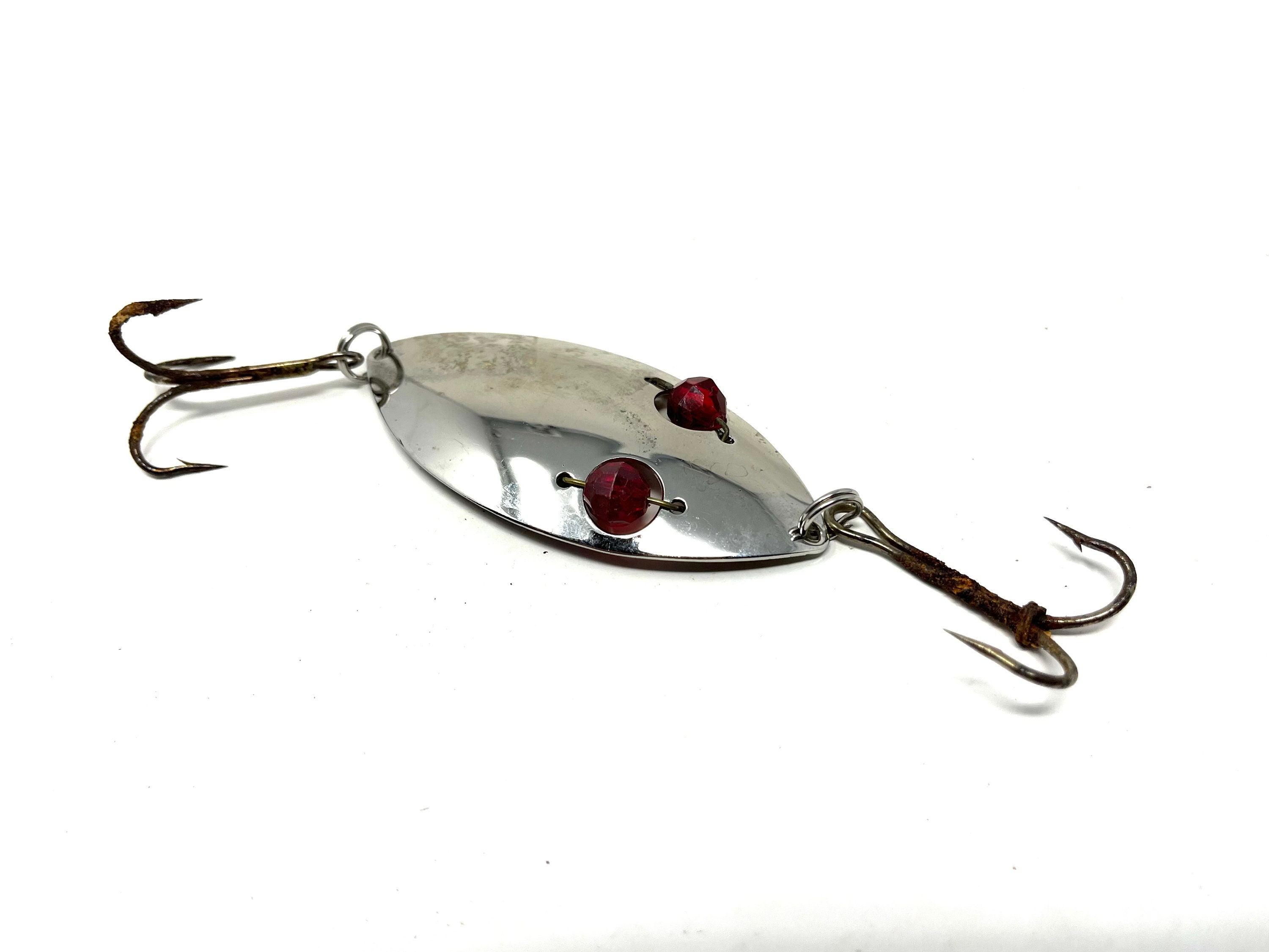 Vintage Red Eyed Wobbler Spoon Lures / 6 Antique Fishing Lures Red Eyed  Wobbler Spoons -  Norway