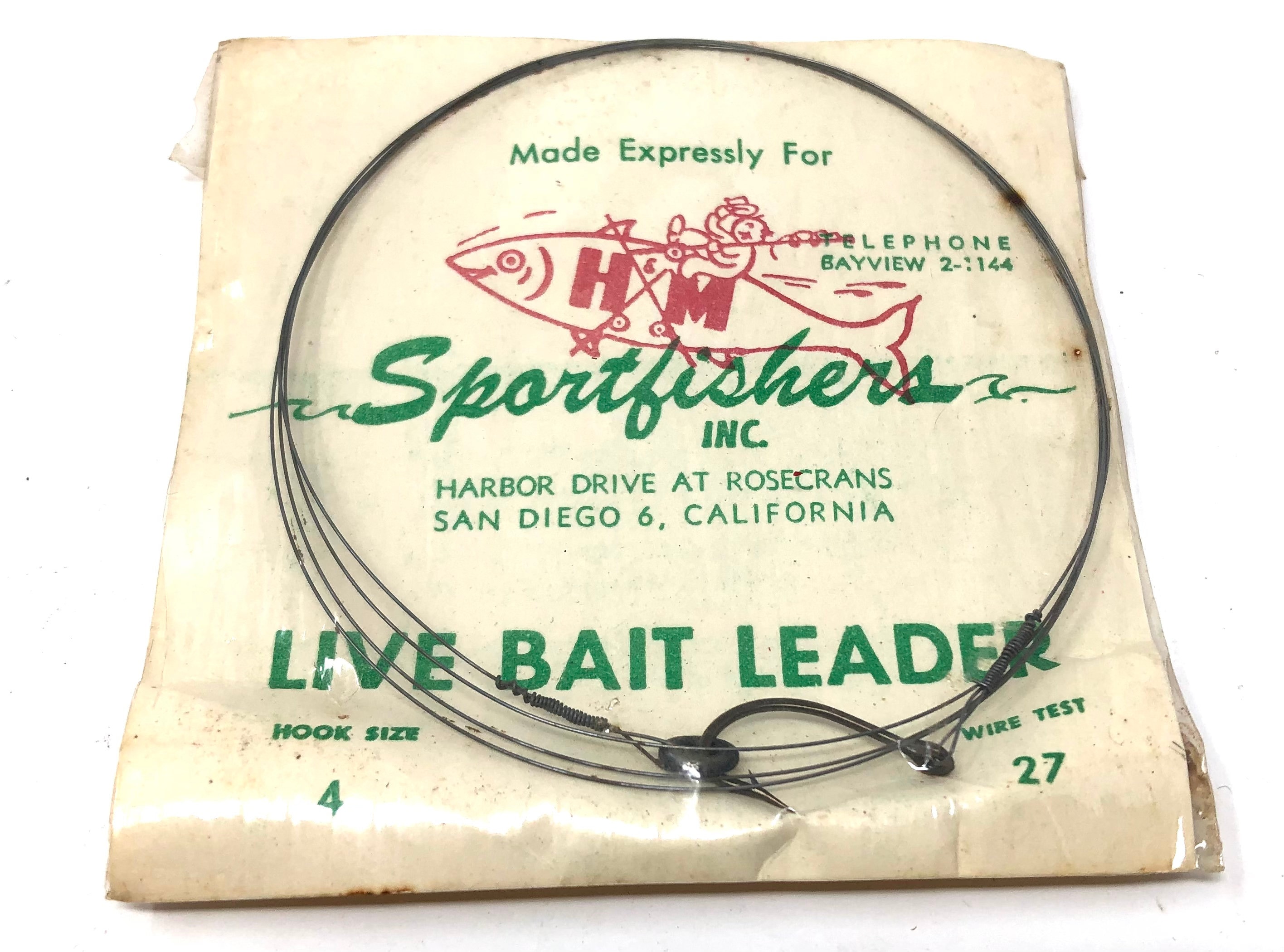 7 Vintage Fishing Leaders Live Bait Hook and Leader Packets / Antique  Fishing Leader Packets 