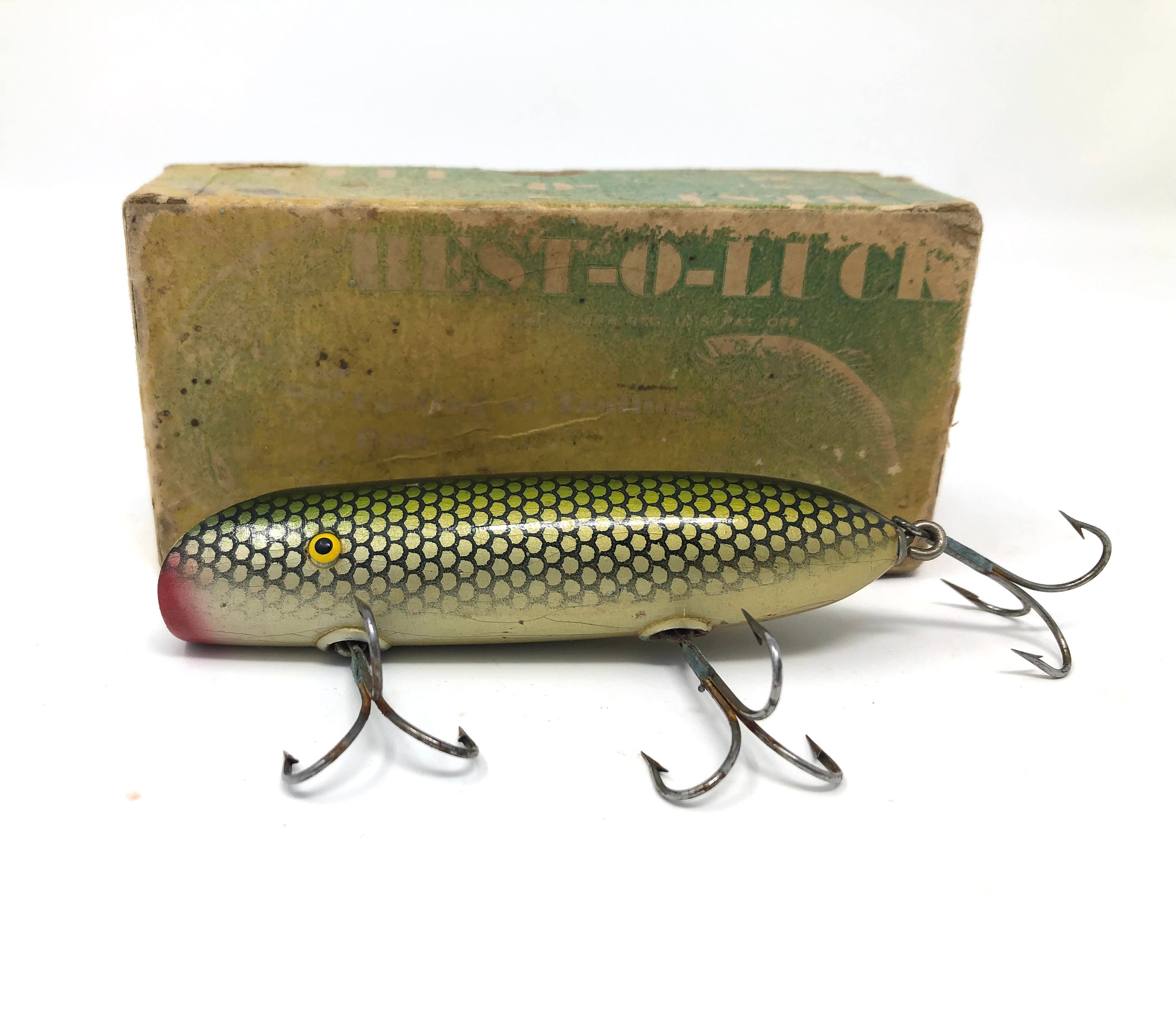 Vintage South Bend Best-o-luck Bass O Reno Lure With Box / Antique
