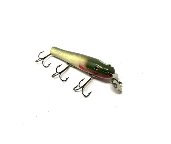 Ancien leurre articulé en bois Lucky Strike