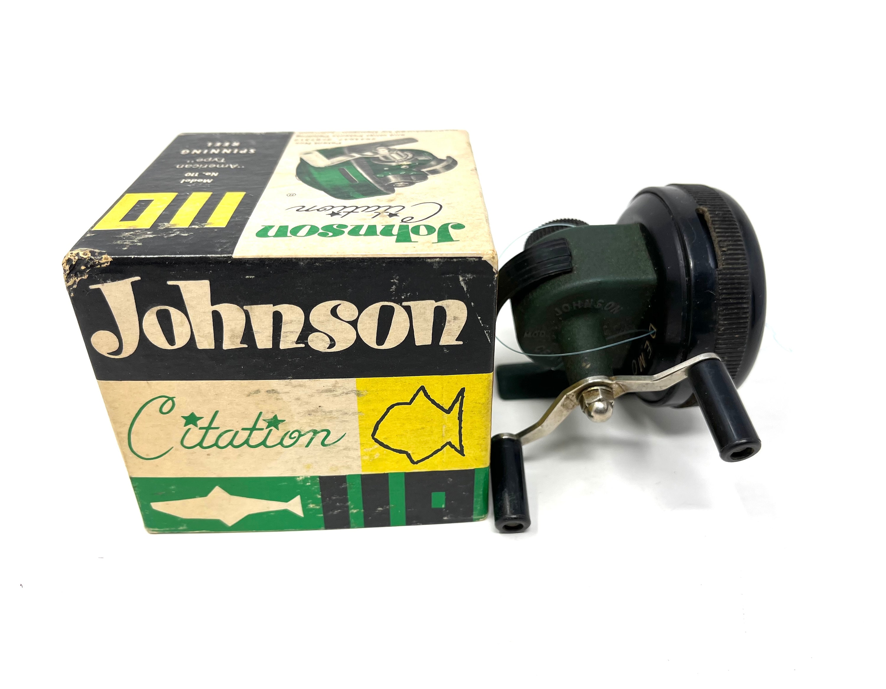 Vintage Johnson Citation 110 Spinning Reel with Original Box / Antique  Fishing Reel Johnson Citation 110