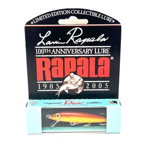 Vintage Rapala LR100 PER Fishing Lure: 100th Anniversary
