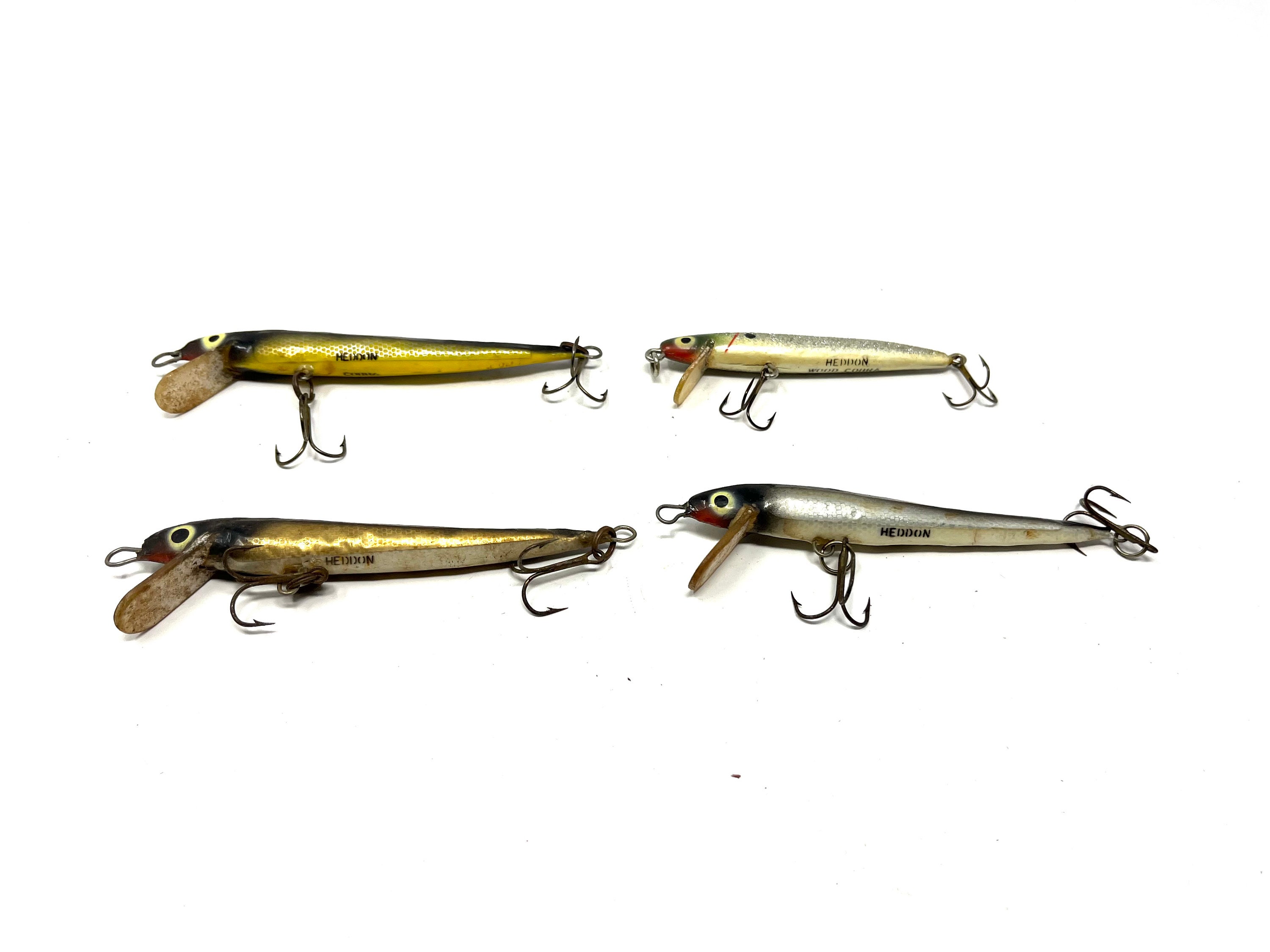 4 Vintage Heddon King Cobra Lures / Antique Fishing Lures Heddon King Cobra  -  Canada