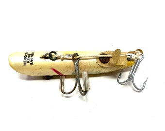 VINTAGE WOODEN LURE HEDDON SLOPE NOSE 2PIN CUP （4031-J1P