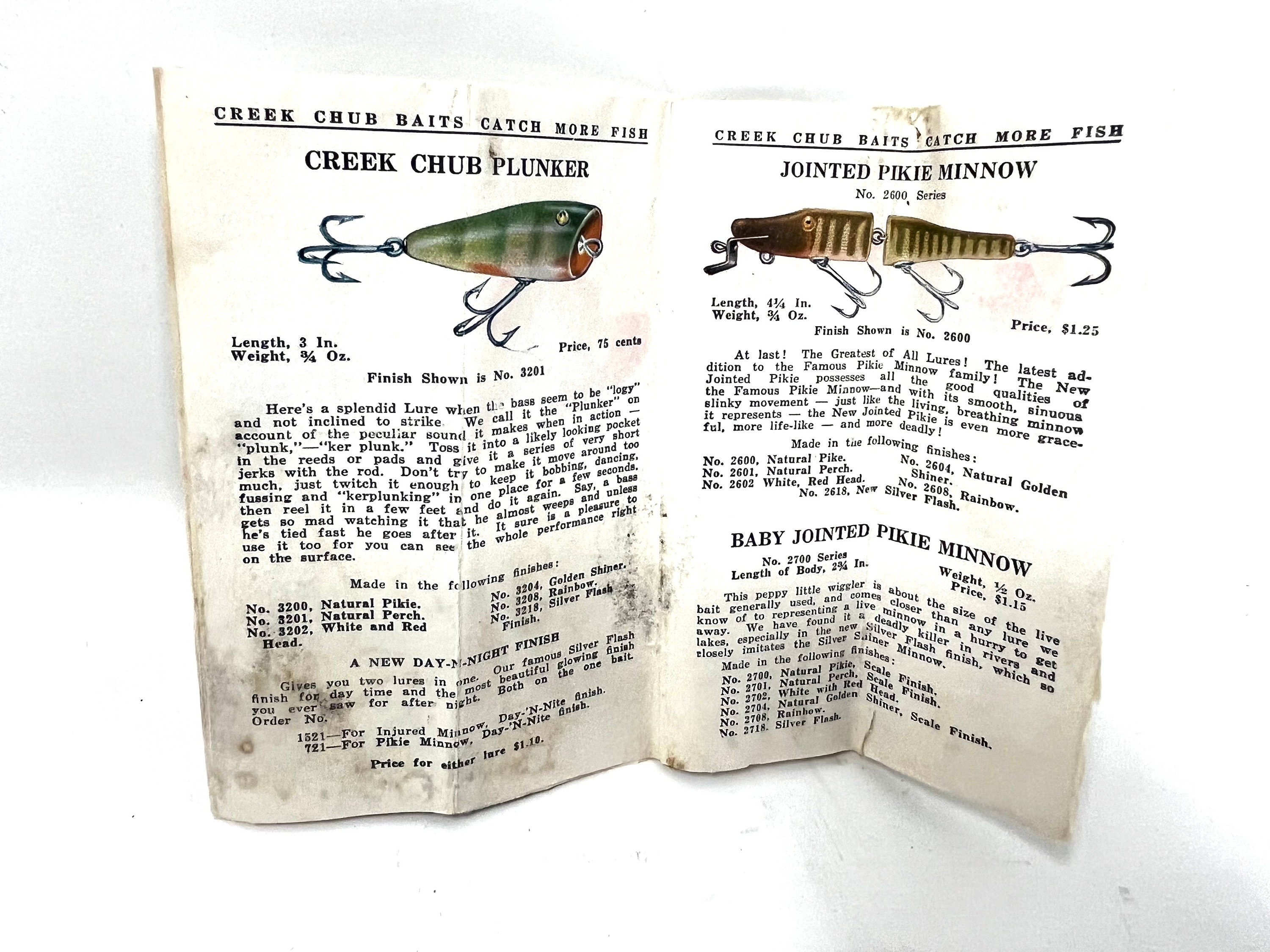 creek chub antique fishing lures BAIT COMPANY CCBCO MOUSE Lure  Toad Tackle Vintage 1937 Creek Chub Fishing