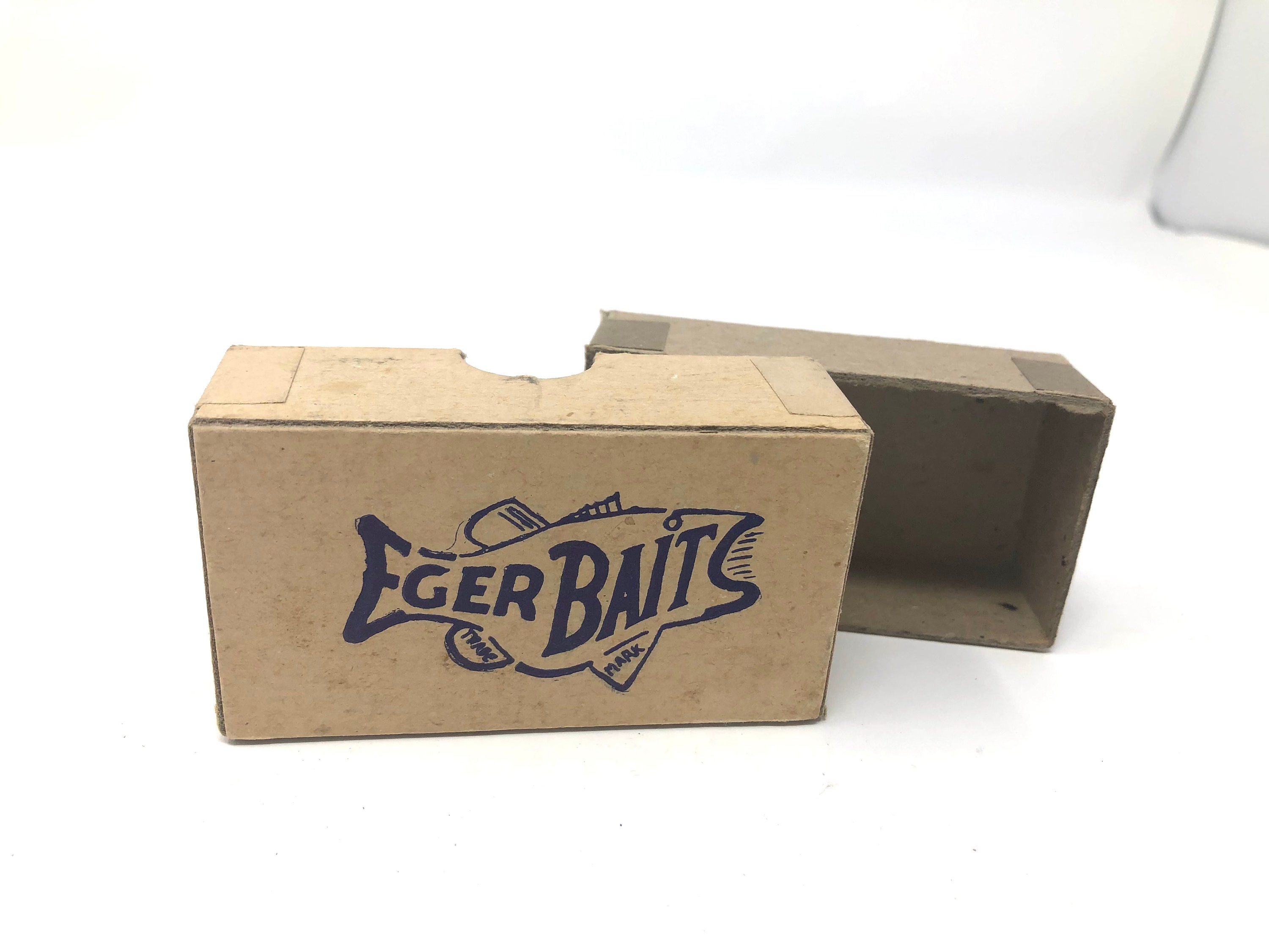 Leurre De Pêche Vintage Eger Bait Co DILLINGER - Bois, 4 Pouces, Vert/noir, état Moyen