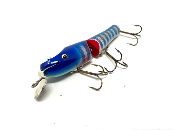 Vintage Lucky Strike Jointed Pikie Blue Tough Color Unfished