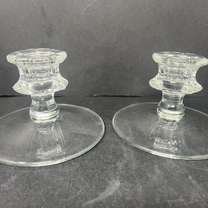 2 Fostoria Candlestick Holder Vintage / Antique Fostoria Candle Holder