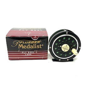 Vintage Pflueger Medalist 1494 Fly Fishing Reel With Original Box and Metal  Line / Antique Fly Fishing Reel Pflueger Medalist 1494 