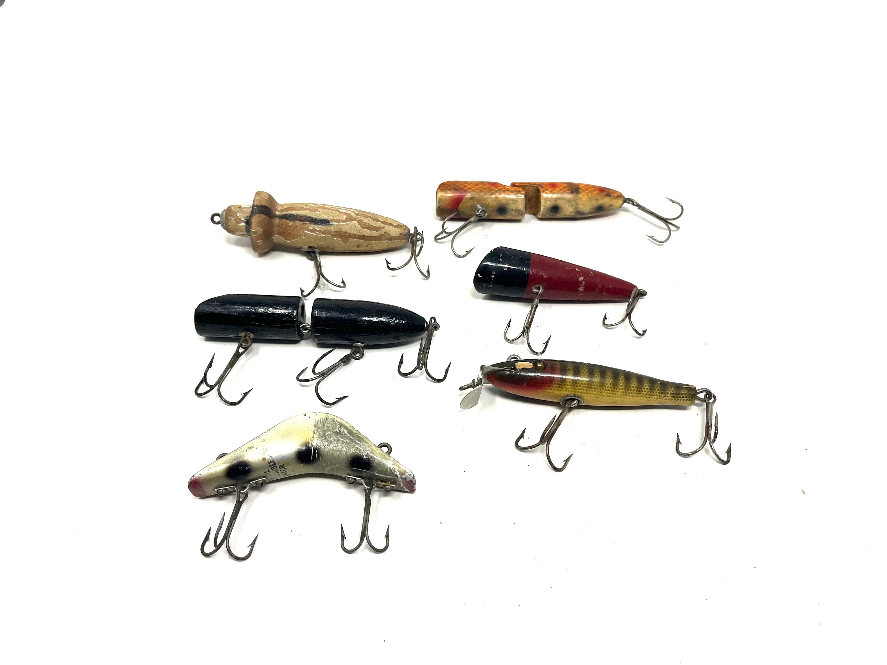 6 Vintage Fishing Lure for Parts or Fishing / Antique Fishing Lure Parts 