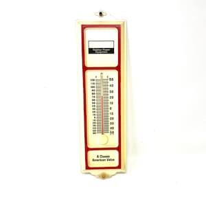 Plastic Advertising Thermometer Outdoor Power Equipment Vintage / Antique Outdoor Power Equipment Thermometer