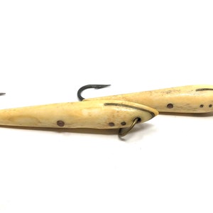 2 Vintage Bone Cod Tuna Jig Fishing Lures / Antique Lures Bone Cod Tuna Jig