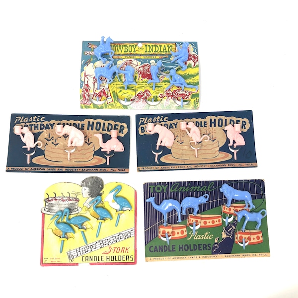 Vintage Birthday Cake Candle Holders Etsy