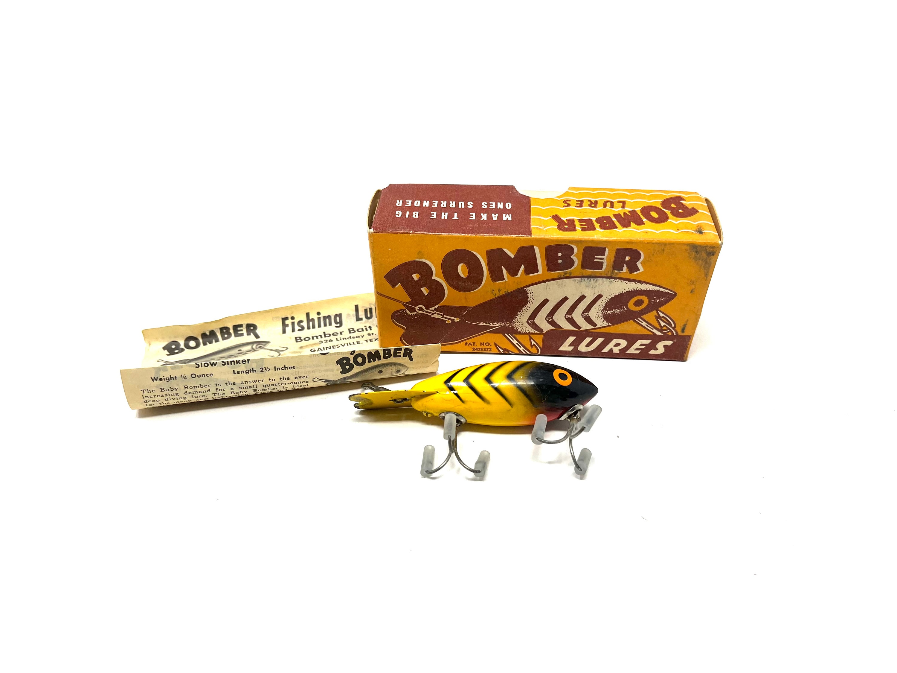 Vintage Bomber Fishing Lure With Original Box and Papers / Antique Fishing  Lure Bomber 