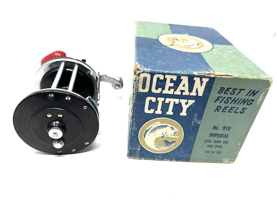 Vintage Ocean City Imperial 910 Fishing Reel With Box and Papers / Antique  Fishing Reel Ocean City Imperial 910 