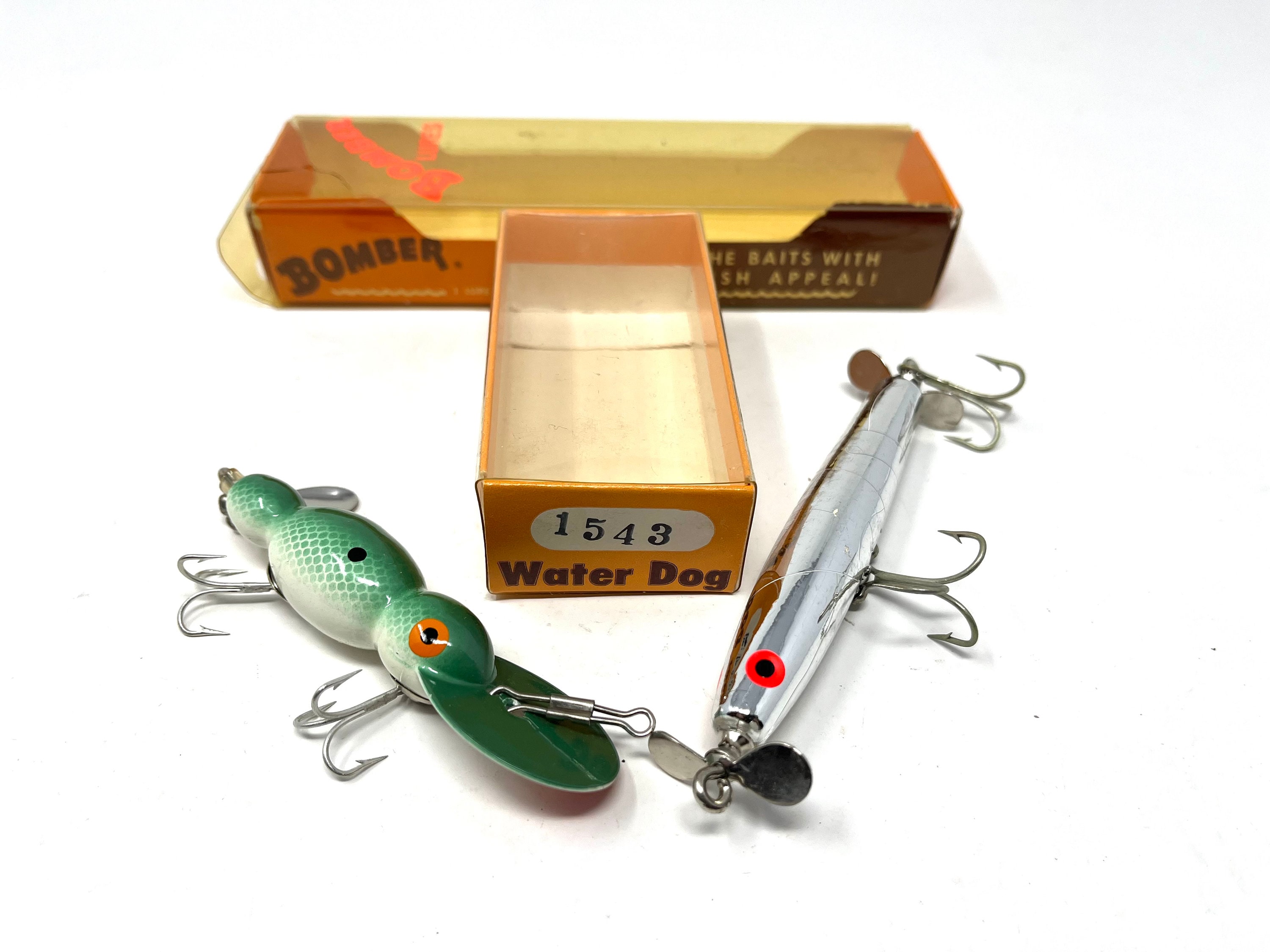 2 Vintage Bomber Fishing Lures in Original Box / Antique Fishing