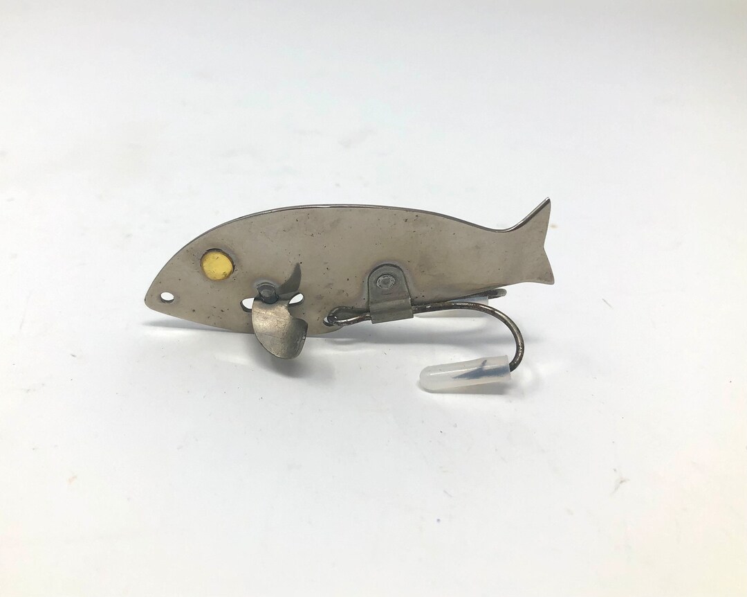 Vintage Clyde Hoage Spoon Fin Water Gremlin Fishing Lure Etsy