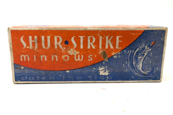 Vintage Shur-strike Minnows Fishing Lure Box Only for 1941 Scarce Model  Creek Chub Pike in Yellow Spotted Color P14 -  Canada