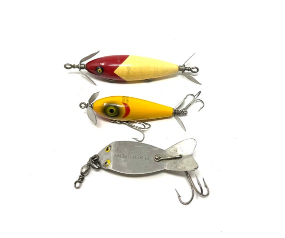 3 Vintage South Bend Fishing Lures / Antique Fishing Lure / South