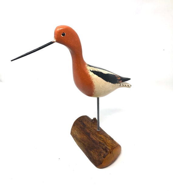 Carved American Avocet Bird / Carved Bird Statue / American Avocet Bird  Lover Gift / American Avocet Wood Carving -  Ireland