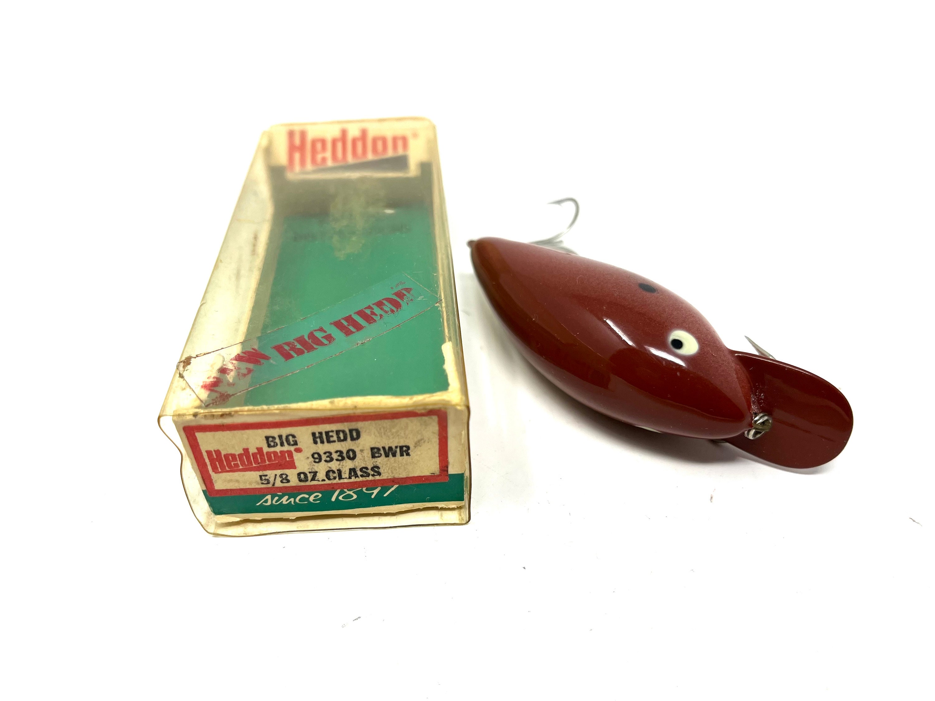 Vintage Heddon Big Hedd 9330 BWR Fishing Lure With Box - Etsy