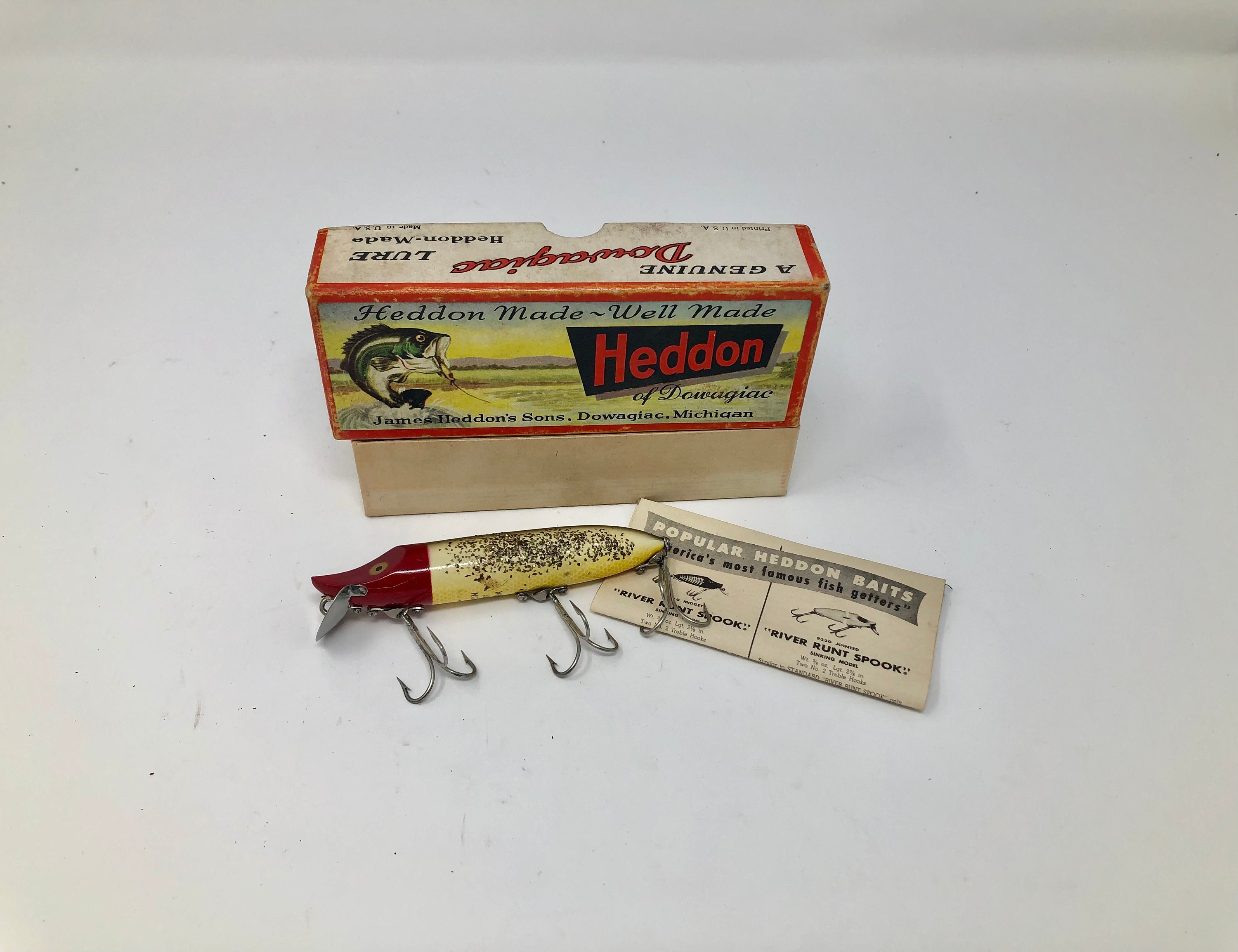 Vintage Fishing Lure Heddon Vamp Spook 9750 RHF in Correct Box With Papers  / Antique Heddon Vamp Spook 9750 RHF Fishing Lure With Box -  Canada
