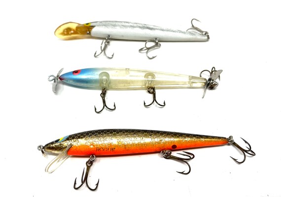 Lot De 5 Leurres Vintage Jerkbait – Cordell, Rebelle, Smithwick, Bomber, Bill Norman