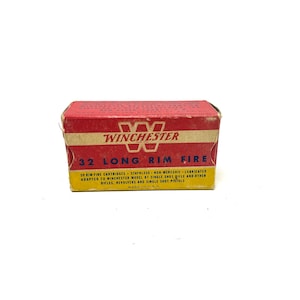 Winchester Cartridge Box 32 Long Rim Fire Box Only Scarce Vintage / Antique Cartridge Box Only Winchester