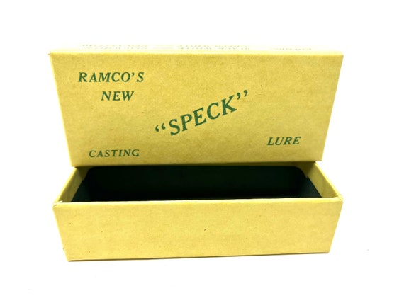 2 Vintage Ramco's Speck Lure Box Only Michigan City IN / Antique