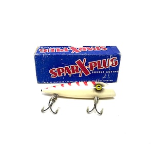 Vintage Sparx-plug Double Acting Fishing Lure in Box / Antique Fishing Lure  Sparx Plug -  Finland