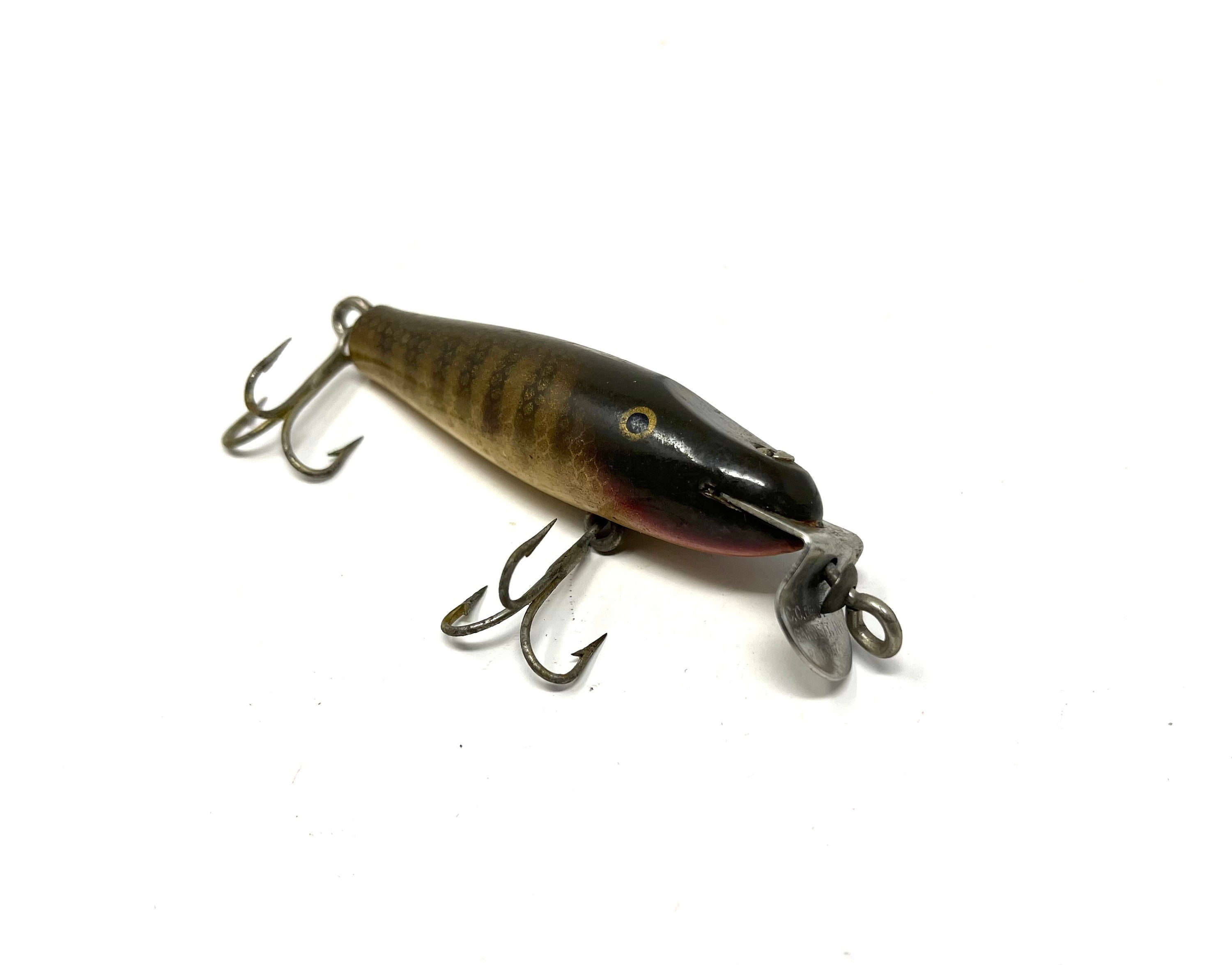 Pikie midget vintage Wooden Creek Chub avec boîte originale leurre