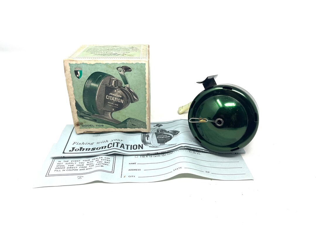 Vintage Johnson Citation 110B Spinning Reel With Original Box Etsy
