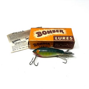 Vintage Bomber Fishing Lure With Original Box and Papers / Antique Fishing Lure  Bomber 