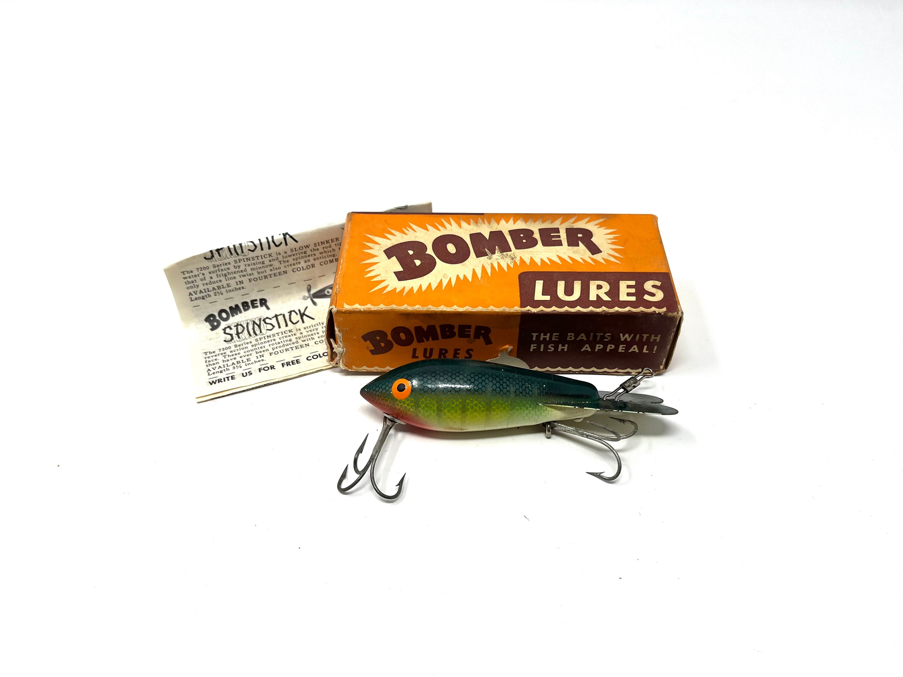 Vintage Bomber Fishing Lure With Original Box and Papers / Antique