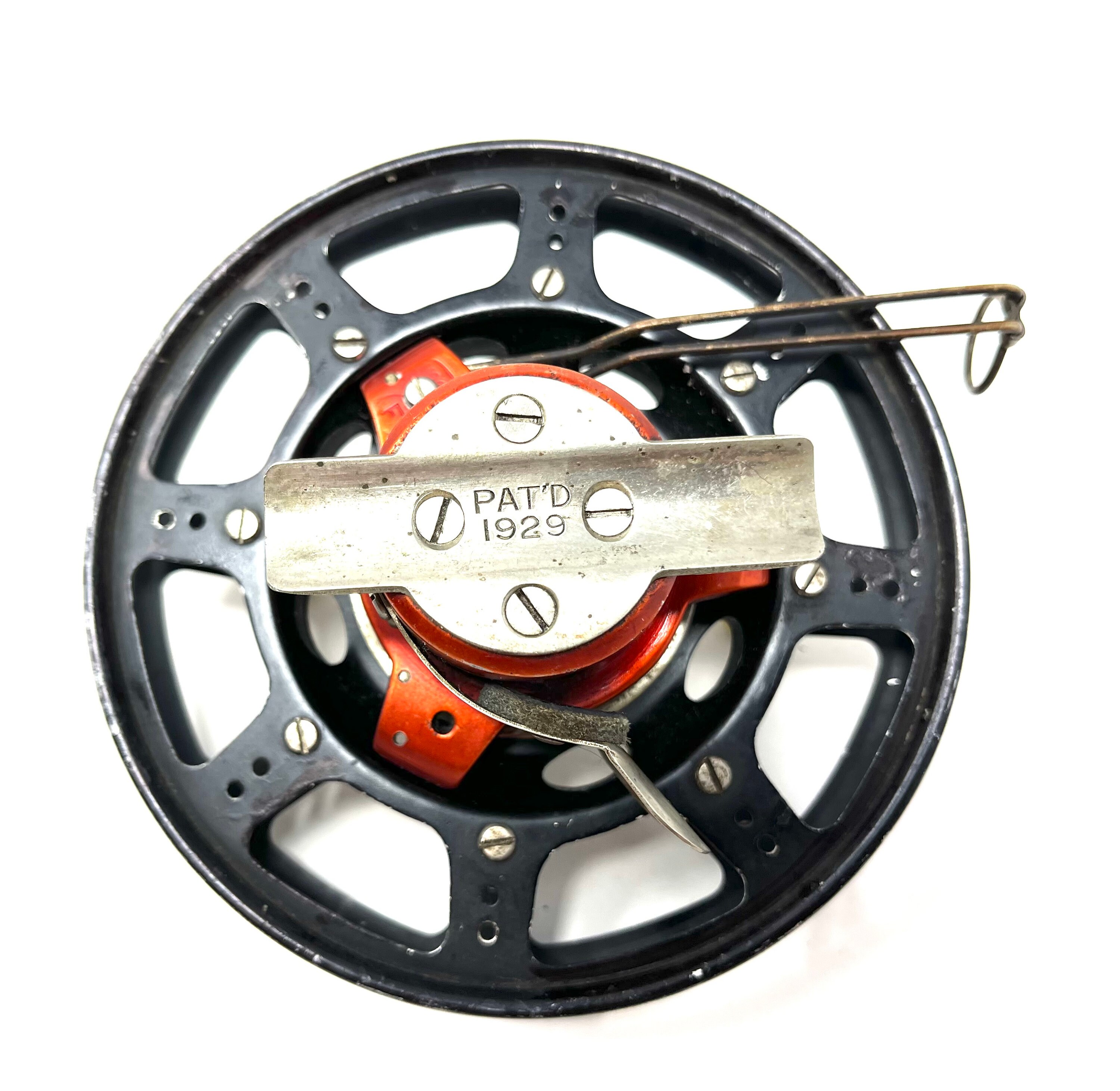 Ｈeddon ＷINONA #180-FF Ｃenter pin FLY reel (B1126-343)VINTAGE REEL,　OLD REEL,　HISTRICAL REEL ビンテージリール Heddon Winona No 108 Fishing Reel With Line Guide Vintage
