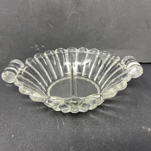 Vintage Heisey Crystolite Glass Divided Candy Dish