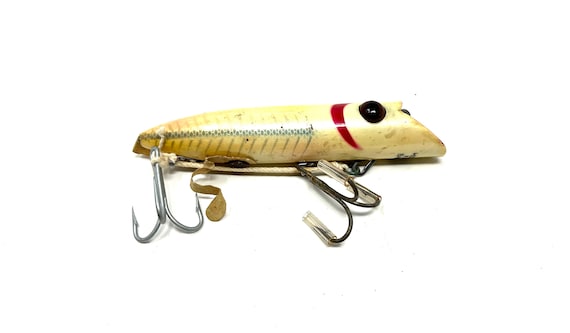 Heddon King Basser Fishing Lure With Glass Teddy Bear Eyes Heddon King Basser Fishing Lure With Glass Teddy Bear Eyes