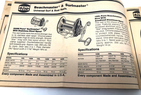 3 Vintage Penn Reel Instruction and Parts Manuals / Penn International II  30 TW Manual / Penn Jigmaster 500 Series Manual / Penn 40B Manual -   Singapore