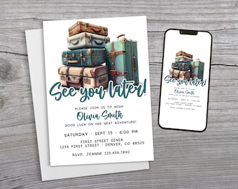 Farewell Going Away Party Digital Download - Editable and Customizable using Corjl - 5x7 - Print or share via text, email, or social media