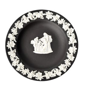 WEDGWOOD Jasperware Black Pin Dish Plate