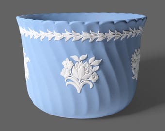 WEDGWOOD Jasperware Pale Blue Handcrafted Indoor Planter / Sweets Bowl