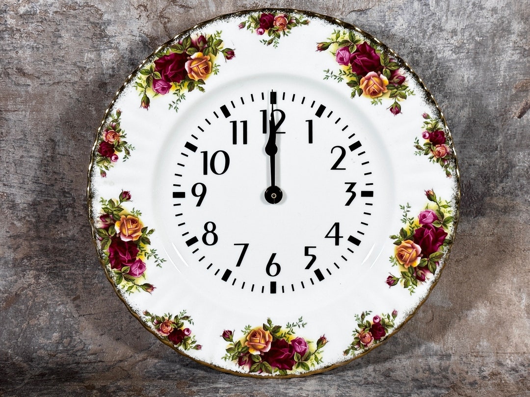 ROYAL ALBERT ' Old Country Roses ' Wall Clock Etsy