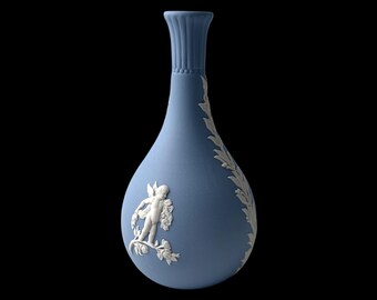 ウェッジウッド　ジャスパーウェア　花瓶　フラワーベース　ペールブルー ウェッジウッド WEDGWOOD ジャスパーウェア ペールブルー ボーンティ