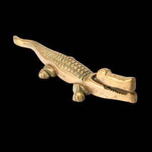 34 cm Vintage Solid Brass Alligator / Crocodile Nutcracker / 2.1 kg